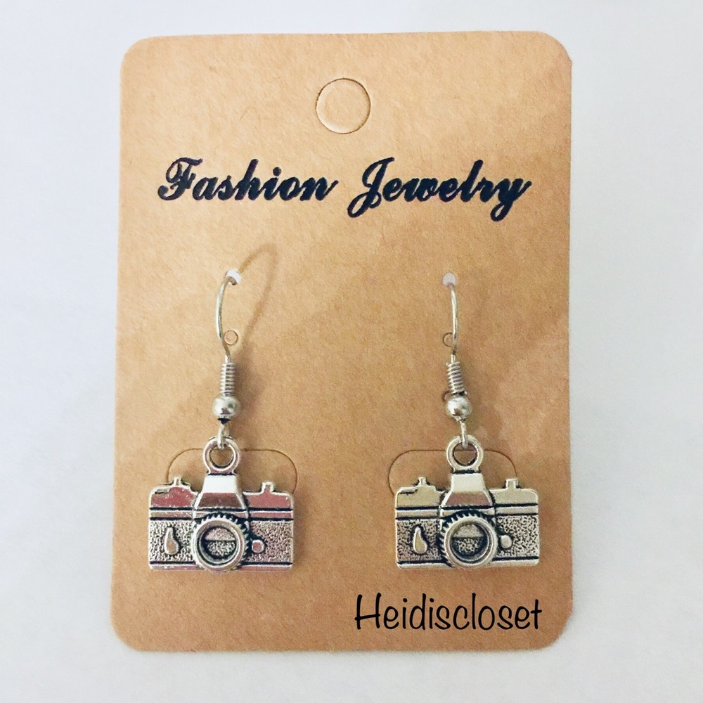 Camera Dangle Earrings. NEW!